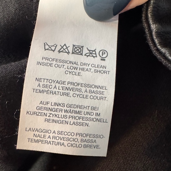 J. Crew Black Dannie Skinny Pants  faux Leather trim and back zipper NWOT - Picture 9 of 9